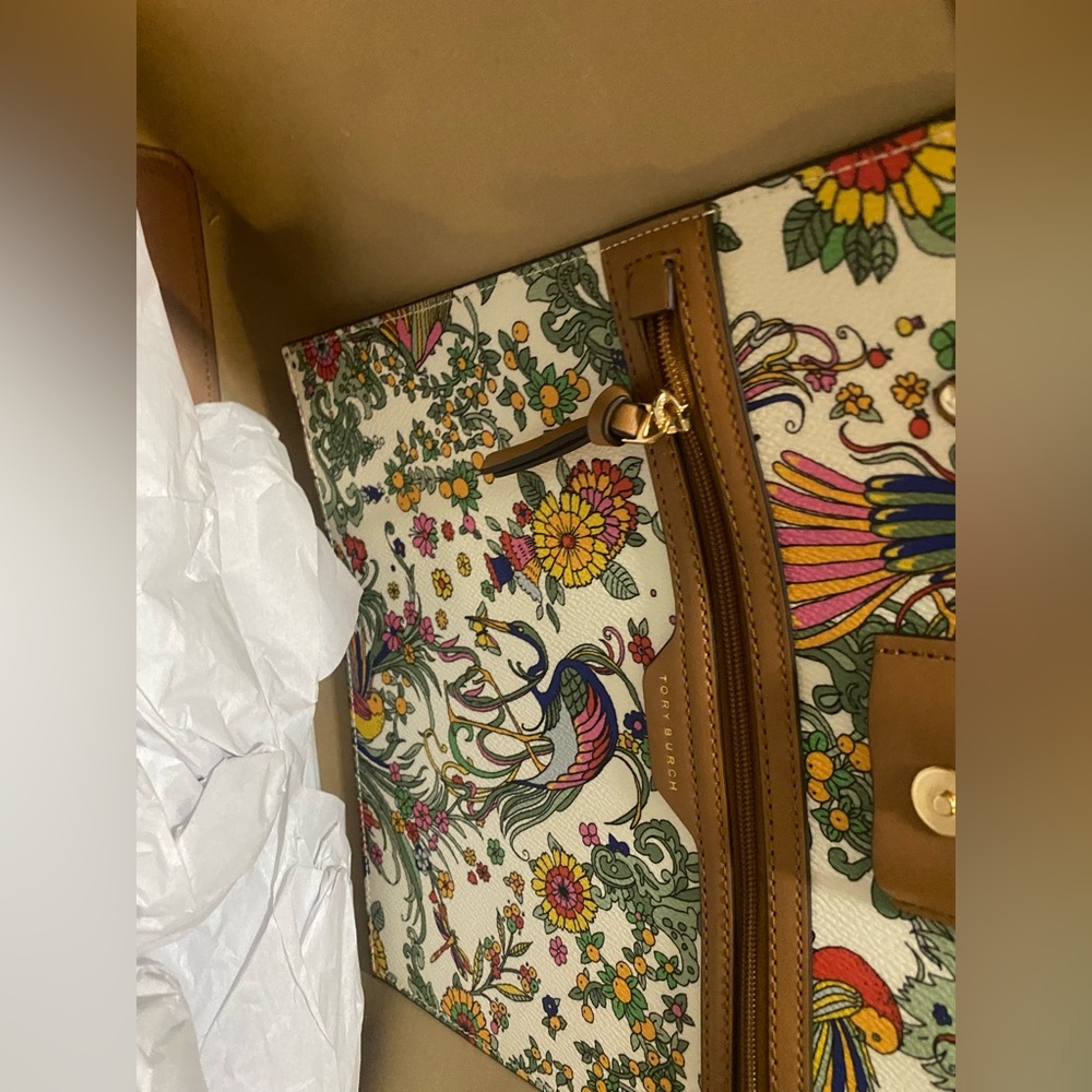 New Tory Burch Promised Land Peacock Kerrington Neverfull Tote Weekender Bag - Picture 7 of 8